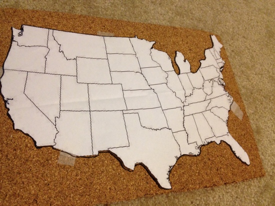DIY Cork Map- Charleston Crafted