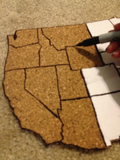 DIY Cork Map- Charleston Crafted